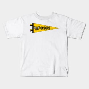 0161 Greater Manchester Bee Sports Varsity Pennant Kids T-Shirt